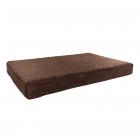 Orthopedic Dog Bed - Pet Bed Egg Crate and Memory Foam with Washable Cover 37x24x4 - Brown