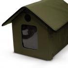 K&H Outdoor Heated Kitty House Barn, Red/Black, 18" x 22" x 17", 20W