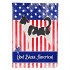 Canaan Dog American Flag Canvas House Size