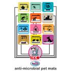 P-TEX | Anti-Microbial Pet Mats | Pack of 4 | Size 12" x 18"