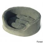 Furhaven Pet NAP Oval Terry Fleece and Suede Bed for Dog or Cat Medium Forest