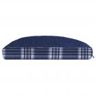 FurHaven Pet Dog Bed | Deluxe Faux Sheepskin & Plaid Pillow Pet Bed for Dogs & Cats, Midnight Blue, Small