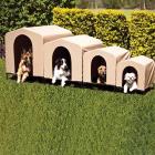 PortablePET HoundHouse X-Large Khaki Elevated Dog House