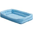 Midwest Quiet Time Powder Blue Fashion Double Bolster Bed, 22"