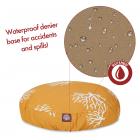 Majestic Pet Coral Round Dog Bed Treated Polyester Removable Cover Yellow Large 42 x 42 x 5