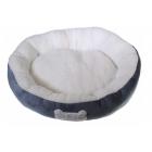 Slate Grey - Small - Luxury Cuddle Dog Pet Bed - Round Style - 10lb and Under