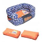 Touchdog Lazy-Bones Rabbit-Spotted Premium Easy Wash Couch Dog Bed