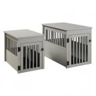 Ruffluv Large Pet Crate End Table - White Finish