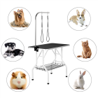 36'' Pet Grooming Table Folding Dog Grooming Table Adjustable Arm w/Clamp Black