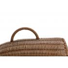 Modern Indoor Outdoor Wicker Metal Frame Sleeping Basket Pet Cave for Small Dogs or Cats