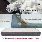 Orthopedic Premium Shredded Memory Foam Pet Bed with Removable Cover and Sherpa Top - Ease Aches & Pains in Your Pet & Give Them the BEST Nights Sleep - Gray, Large