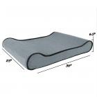 Dog Bed Orthopedic Pet Bed Lounger with Memory Foam 36"L x 25"W x 6.5"H Gray Blue