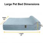 Dog Bed With Pillow Orthopedic Memory Foam Waterproof Large - Grey