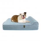 Dog Bed With Pillow Orthopedic Memory Foam Waterproof Large - Grey