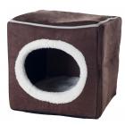 Cat or Dog Bed, Cozy Cave Enclosed Cube Pet Bed - Dark Coffee