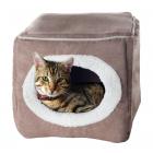 Cat or Dog Bed, Cozy Cave Enclosed Cube Pet Bed - Dark Coffee