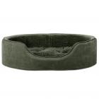 FurHaven Pet Dog Bed | Oval Terry Fleece and Suede Pet Bed for Dogs & Cats, Camel, Extra Large