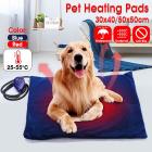 30x40CM Winter Pet Heating Pad with Fast-Heating Technology, 7 Temperature Settings, Waterproof Dog Cat Electric Warming Pad, Chew Resistant Thermal Heated Pet Bed, Red/Blue