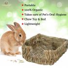 SunGrow Portable Grass Bed - Hand-Made with Natural Grass: Provides Paws Protection & Relaxation : Lightweight, Durable, Safe & Comfortable for Rabbits, Chinchillas, Guinea Pigs & Other Small Animals