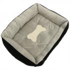 Warm Soft Fleece Pet Dog Kennel Cat Puppy Bed Mat Pad, Large Luxury Washable House Kennel Cushion,XL-Black color