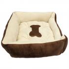 Warm Soft Fleece Pet Dog Kennel Cat Puppy Bed Mat Pad, Large Luxury Washable House Kennel Cushion,XL-Black color