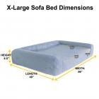 Dog Bed Sofa Lounge Orthopedic Memory Foam Waterproof JUMBO Extra Large - Grey