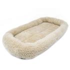 ALEKO PCM02S Soft Beige Comfy Pet Bed Cushion Mat for Dogs and Cats, Small