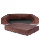 Kopeks Orthopedic Memory Foam Sofa Dog Bed, Jumbo, 56"x40"x8.5", Brown