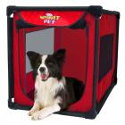 SportPet Indoor/Outdoor Portable Dog Kennel, Large, Red