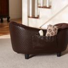 Enchanted Home Pet Ultra Plush Snuggle Sofa Dog Bed, Small, 26.75"x16"x14.75", Brown
