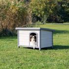 Trixie Pet Products Natura Flat Roof Club Dog House Gray S-M
