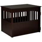 Ruffluv Large Pet Crate End Table - Cappuccino Finish