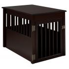 Ruffluv Large Pet Crate End Table - Cappuccino Finish