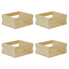 Crates and Pallet Wood Crate 4 Pack, Small