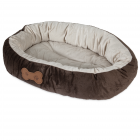 Aspen Pet Oval Bed With Bone Applique Brown 20" X 16"
