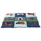 Patchwork Quilted Blanket, blue/green