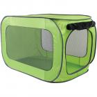 SportPet Pop-Open Kennel Travel Dog Crate, Medium (32" x 19.5" x 19.5"), Color May Vary (Red/Gray/Green)