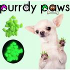 Purrdy Paws Soft Nail Caps for Dogs, 40-Pack, Ultra Glow X-Small