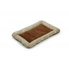 Deluxe Bolstered Pet Bed for Dogs or Cats. Small - Chocolate/Taupe