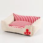 Everly 21 in. W x 17 in. L Everly Stripe Pet Bed in Red