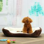 Soft Pet Dog Nest Puppy Cat Bed Fleece Warm Cat House Kennel PP Cotton Mat Pet Products Small Dog Bed M