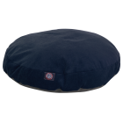Majestic Pet Villa Round Dog Bed Velvet Removable Cover Navy Small 30" x 30" x 4"