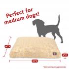 Majestic Pet Towers Rectangle Dog Bed Treated Polyester Removable Cover Pacific Large 44" x 36" x 5"