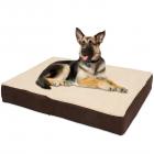 KOPEKS Jumbo XL Rectangular Orthopedic Memory Foam Dog Bed - Includes Waterproof Inner Protector & Removable Cover - Brown