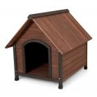Aspen Pet Ruff Hauz Peak Roof Wooden Dog House, Large, 38"x31"x34"