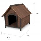Aspen Pet Ruff Hauz Peak Roof Wooden Dog House, Large, 38"x31"x34"