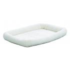 Midwest 27" Quiet Time Soft White Fleece Plastic Carrier Bed