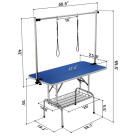 47" x 24" Professional Adjustable Dog Pet Grooming Table W/Arm & Noose & Mesh Tray,Maximum Capacity Up to 331Lb