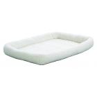 Midwest 32" Quiet Time Soft White Fleece Plastic Carrier Bed