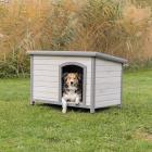 Trixie Pet Products Natura Flat Roof Club Dog House Gray M-L